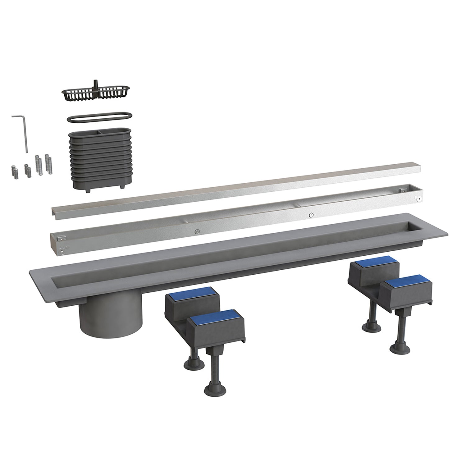 Canaletta doccia per scarico a pavimento Canalissima Bonomini cm 90 con griglia in alluminio by CeramicStore | Lo specialista del tuo bagno