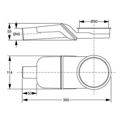 Sifone sogliola piatto per scarichi a pavimento modello Canalissima diam. 40 mm by CeramicStore | Lo specialista del tuo bagno
