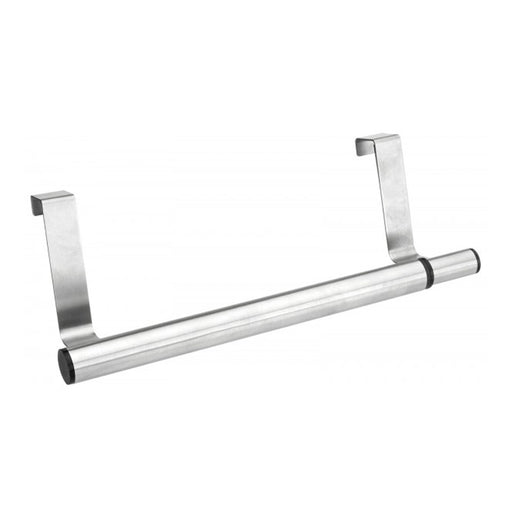 Barra portasciugamani telescopica con ganci per anta in acciaio satinato by CeramicStore | Lo specialista del tuo bagno