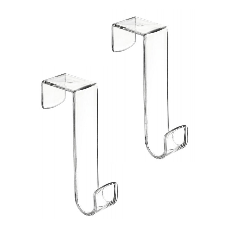 Set 2 appendini a gancio dietroporta in polipropilene trasparente by CeramicStore | Lo specialista del tuo bagno