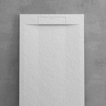 Piatto doccia in resina modello Titano 70x70 cm bianco effetto pietra by CeramicStore | Lo specialista del tuo bagno