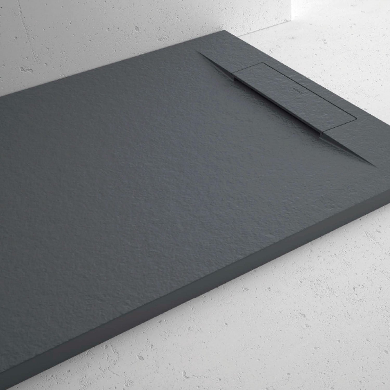 Piatto doccia in resina modello Titano 70x70 cm antracite effetto pietra by CeramicStore | Lo specialista del tuo bagno