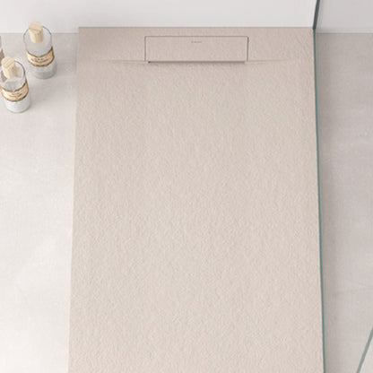 Piatto doccia in resina modello Titano 70x100 cm crema effetto pietra by CeramicStore | Lo specialista del tuo bagno