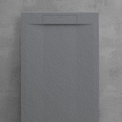 Piatto doccia in resina modello Titano 70x70 cm grigio scuro effetto pietra by CeramicStore | Lo specialista del tuo bagno