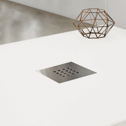 Piatto doccia effetto pietra modello Tenerife 80x100 Bianco colorato in massa e pieno Piletta NON inclusa by CeramicStore | Lo specialista del tuo bagno