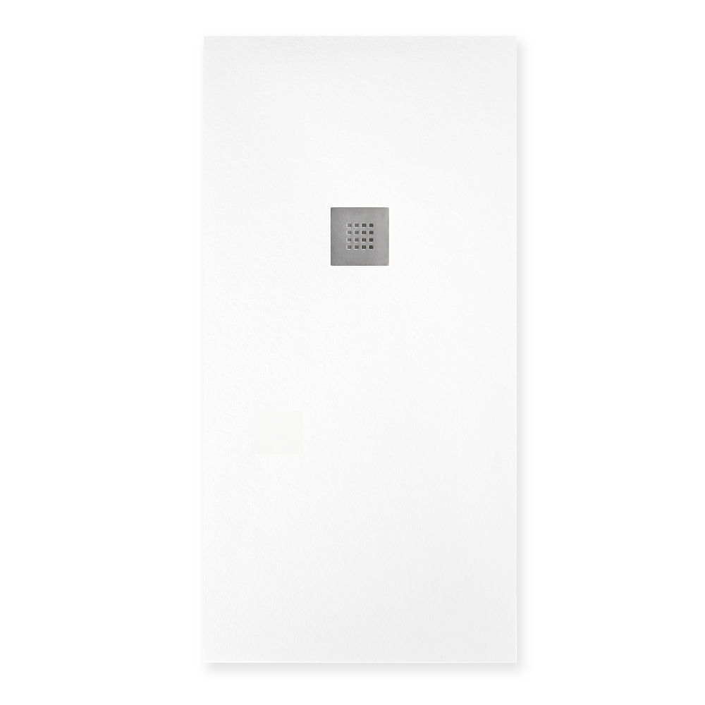 Piatto doccia effetto pietra modello Tenerife 80x100 Bianco colorato in massa e pieno Piletta NON inclusa by CeramicStore | Lo specialista del tuo bagno