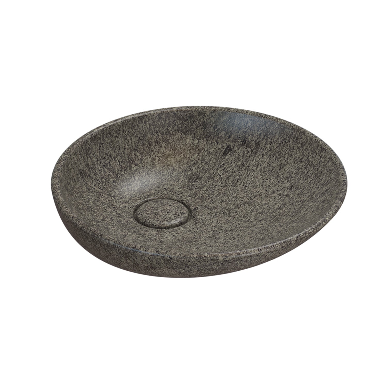 Lavabo d'appoggio Free Le Pietre Ceramica Globo finitura peperino grigio diametro 50 cm