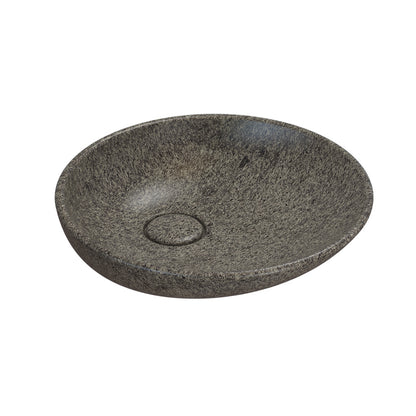 Lavabo d'appoggio Free Le Pietre Ceramica Globo finitura peperino grigio diametro 50 cm