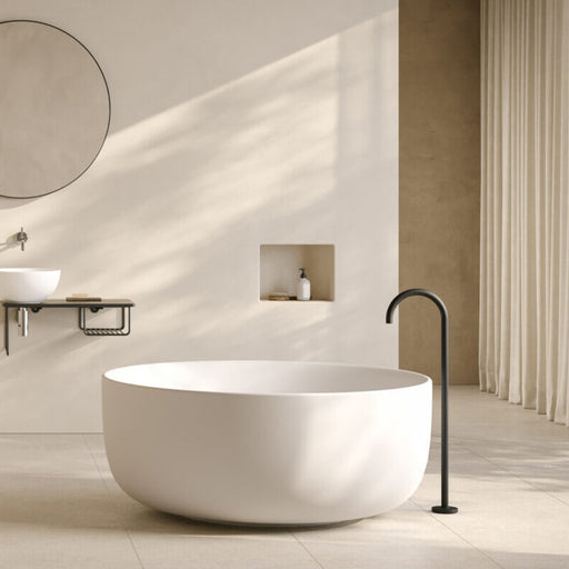 Vasca tonda Koi à˜127 cm free-standing in Livingtec® - Bianco opaco by CeramicStore | Lo specialista del tuo bagno