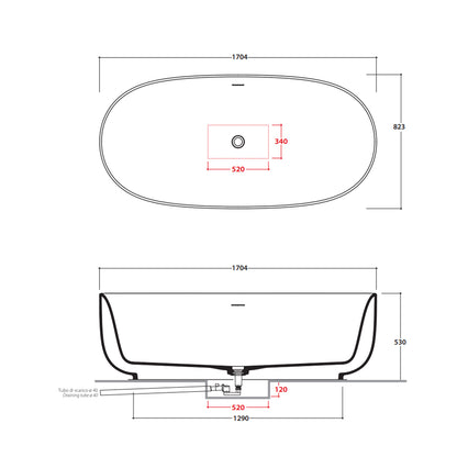 Vasca ovale Koi Globo 170x82xH53 cm free-standing in Livingtec® - Bianco opaco by CeramicStore | Lo specialista del tuo bagno