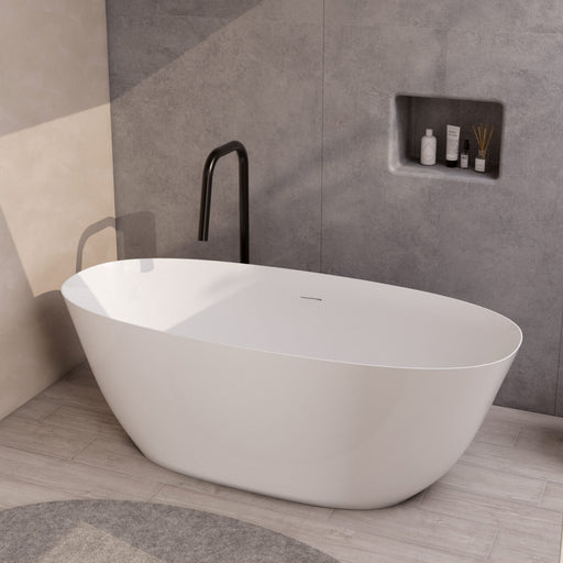 Vasca freestanding 170x75xH58 cm Globo Xenia Plus in Solid Surface® - Bianco Opaco by CeramicStore | Lo specialista del tuo bagno