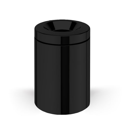 Pattumiera in acciaio inox verniciato nero con secchiello e coperchio forato capienza 5 Lt Lineabeta Sestei by CeramicStore | Lo specialista del tuo bagno