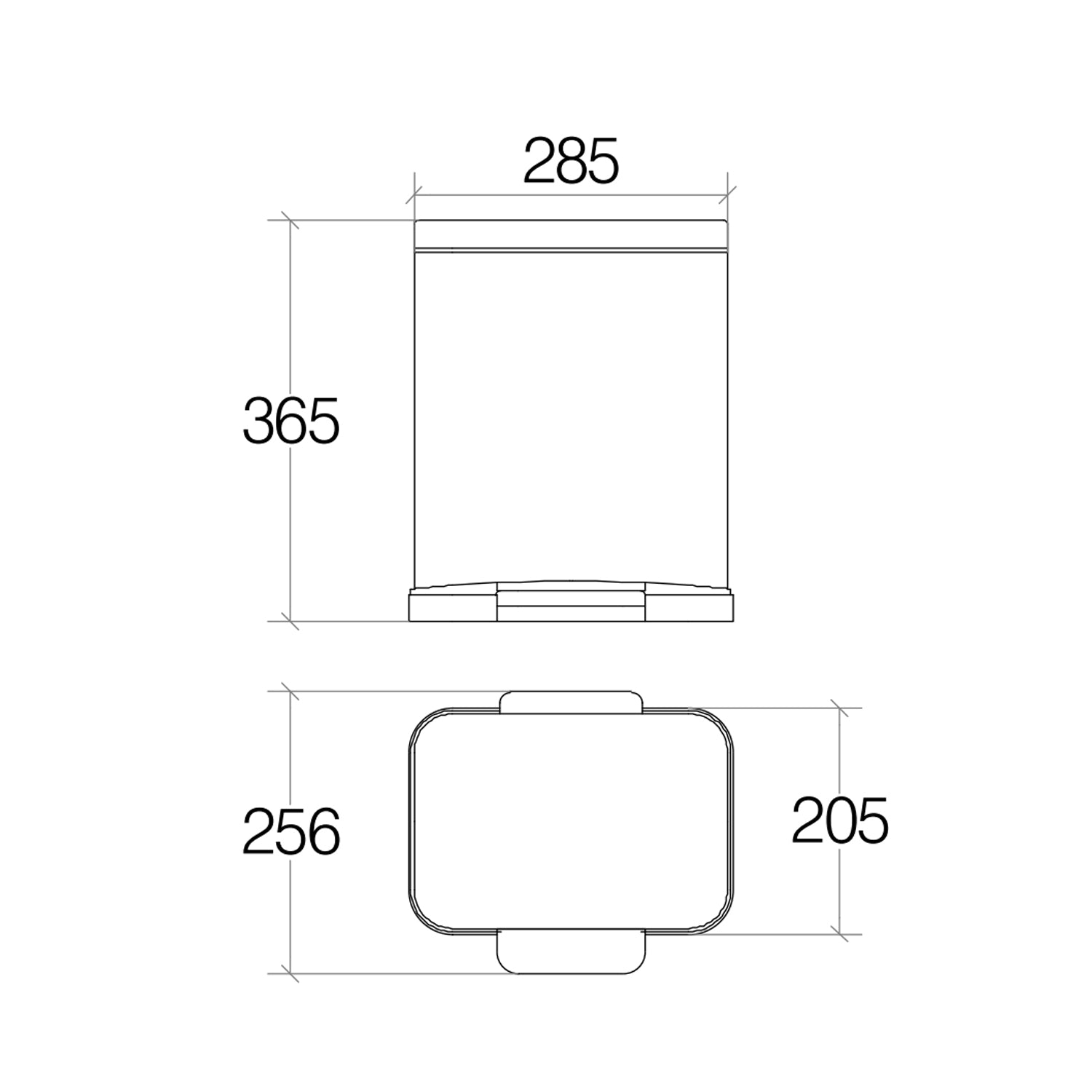 Pattumiera rettangolare con apertura a pedale Lineabeta Sestei Capienza 12 Lt by CeramicStore | Lo specialista del tuo bagno