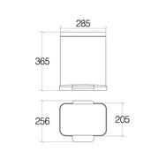 Pattumiera rettangolare con apertura a pedale Lineabeta Sestei Capienza 12 Lt by CeramicStore | Lo specialista del tuo bagno