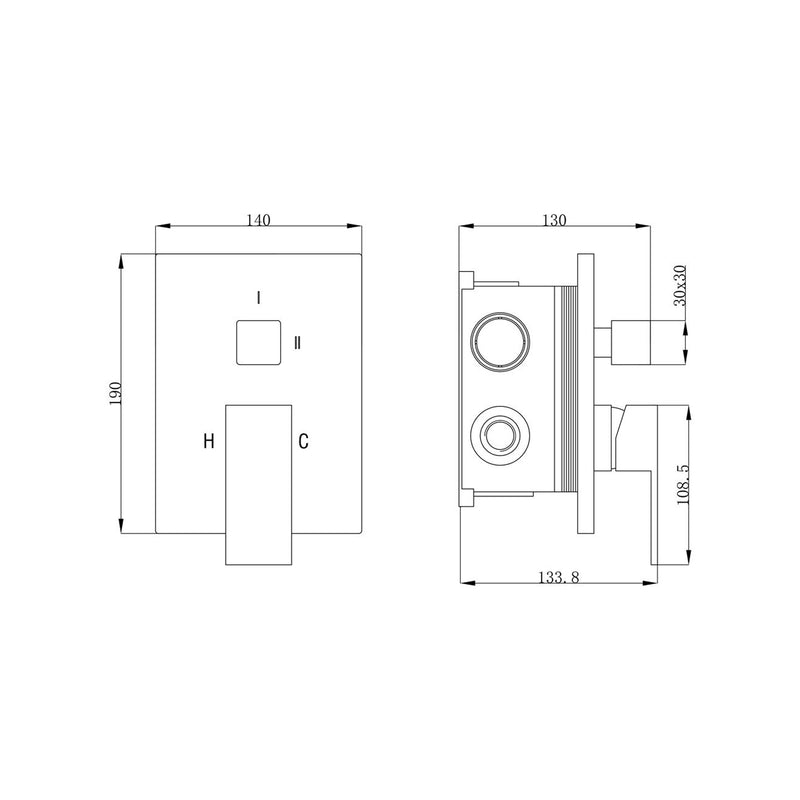 Miscelatore incasso 2 vie con easy box e cartuccia 40 senza distributore by CeramicStore | Lo specialista del tuo bagno