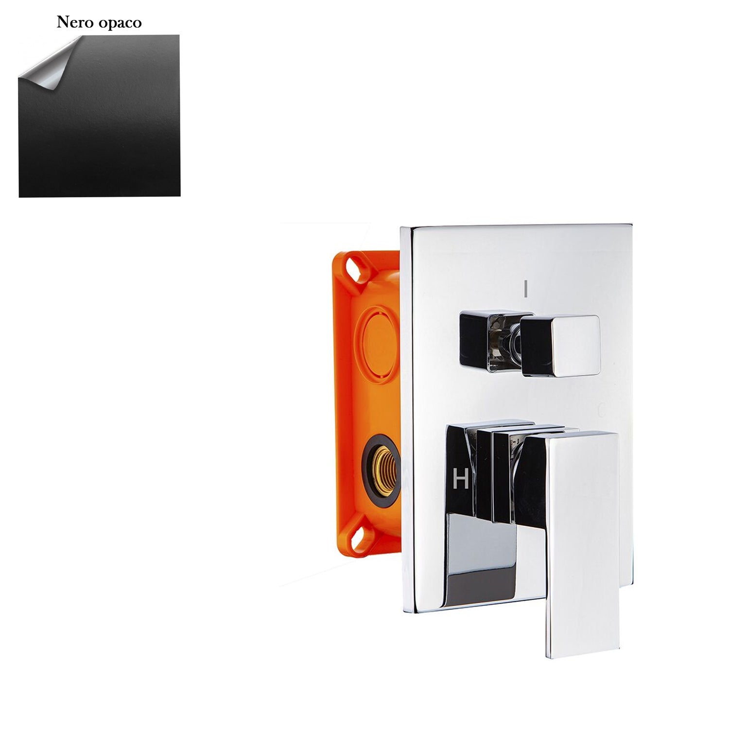 Miscelatore incasso 2 vie con easy box e cartuccia 40 nero by CeramicStore | Lo specialista del tuo bagno