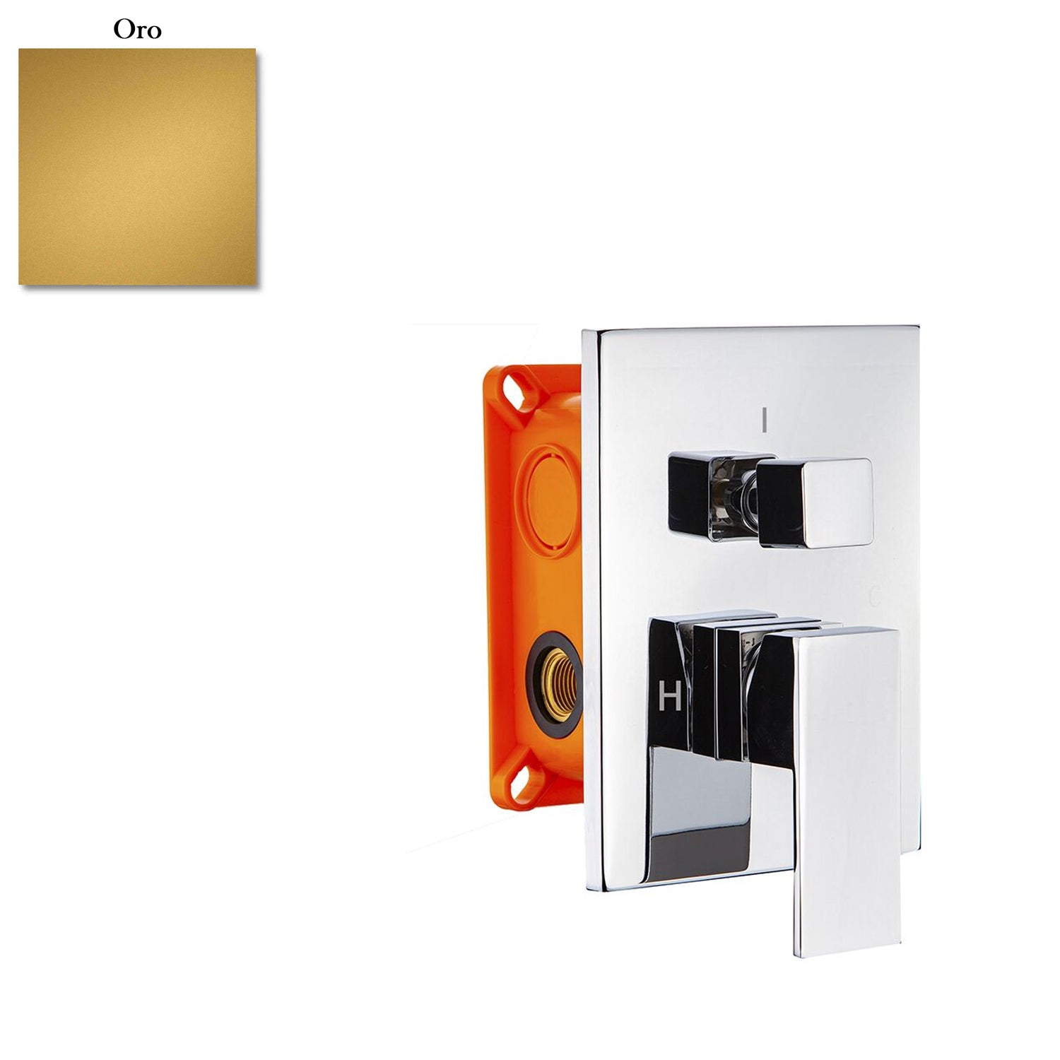 Miscelatore incasso 2 vie con easy box e cartuccia 40 oro by CeramicStore | Lo specialista del tuo bagno