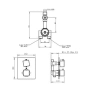 Termostatico doccia incasso quadro 1 via in ottone by CeramicStore | Lo specialista del tuo bagno