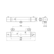 Termostatico doccia esterno con attacco inferiore 1/2M by CeramicStore | Lo specialista del tuo bagno