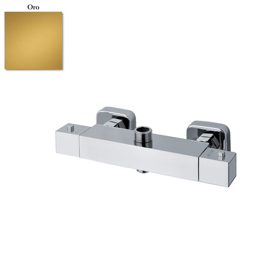 Termostatico doccia esterno quadro con deviatore oro by CeramicStore | Lo specialista del tuo bagno