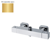 Termostatico doccia esterno quadro con deviatore oro spazzolato by CeramicStore | Lo specialista del tuo bagno