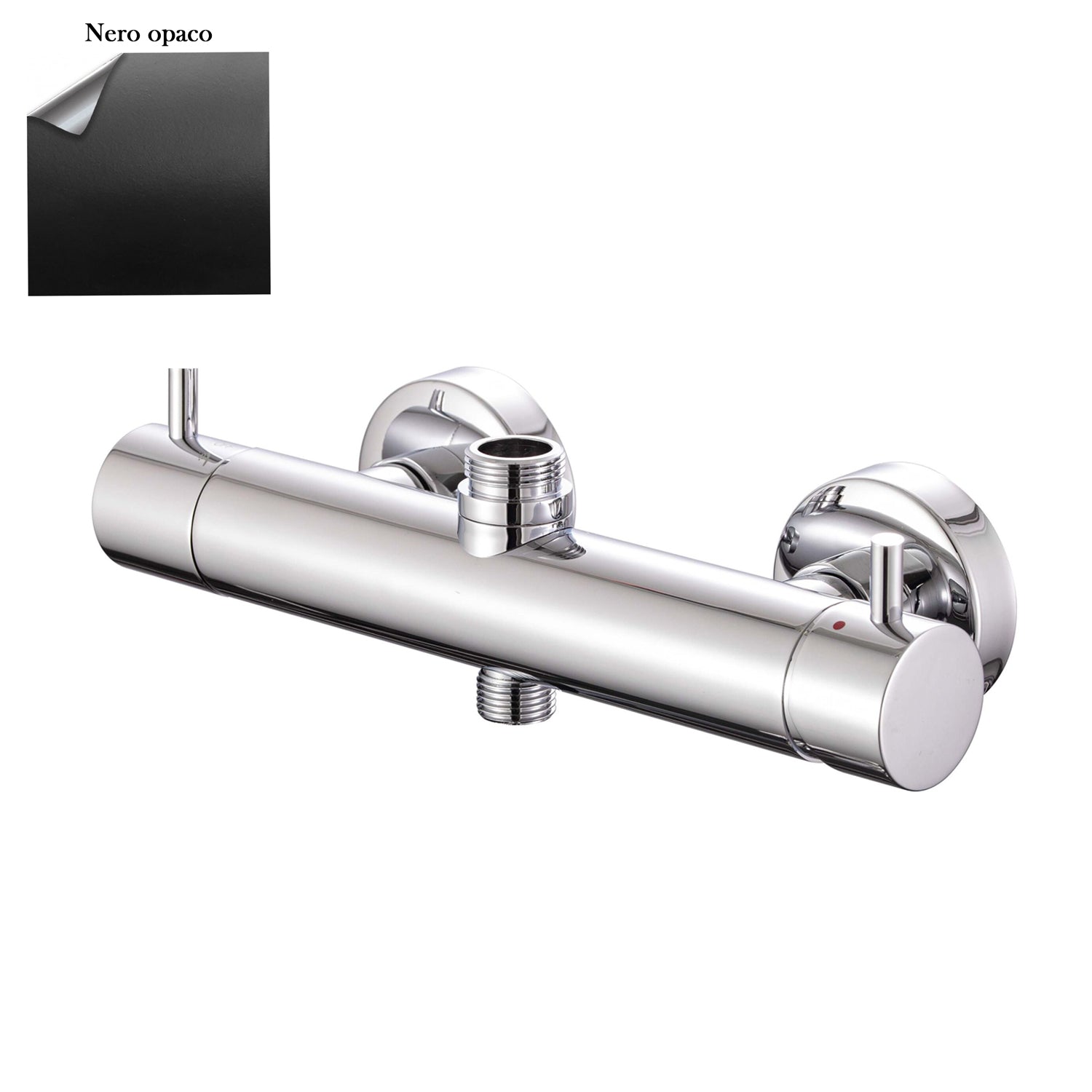 Miscelatore doccia esterno con cartuccia 35mm e deviatore nero by CeramicStore | Lo specialista del tuo bagno