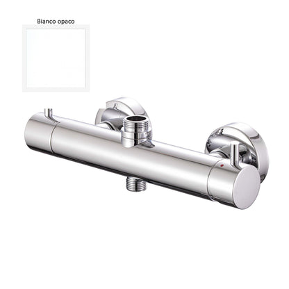 Miscelatore doccia esterno con cartuccia 35mm e deviatore bianco by CeramicStore | Lo specialista del tuo bagno