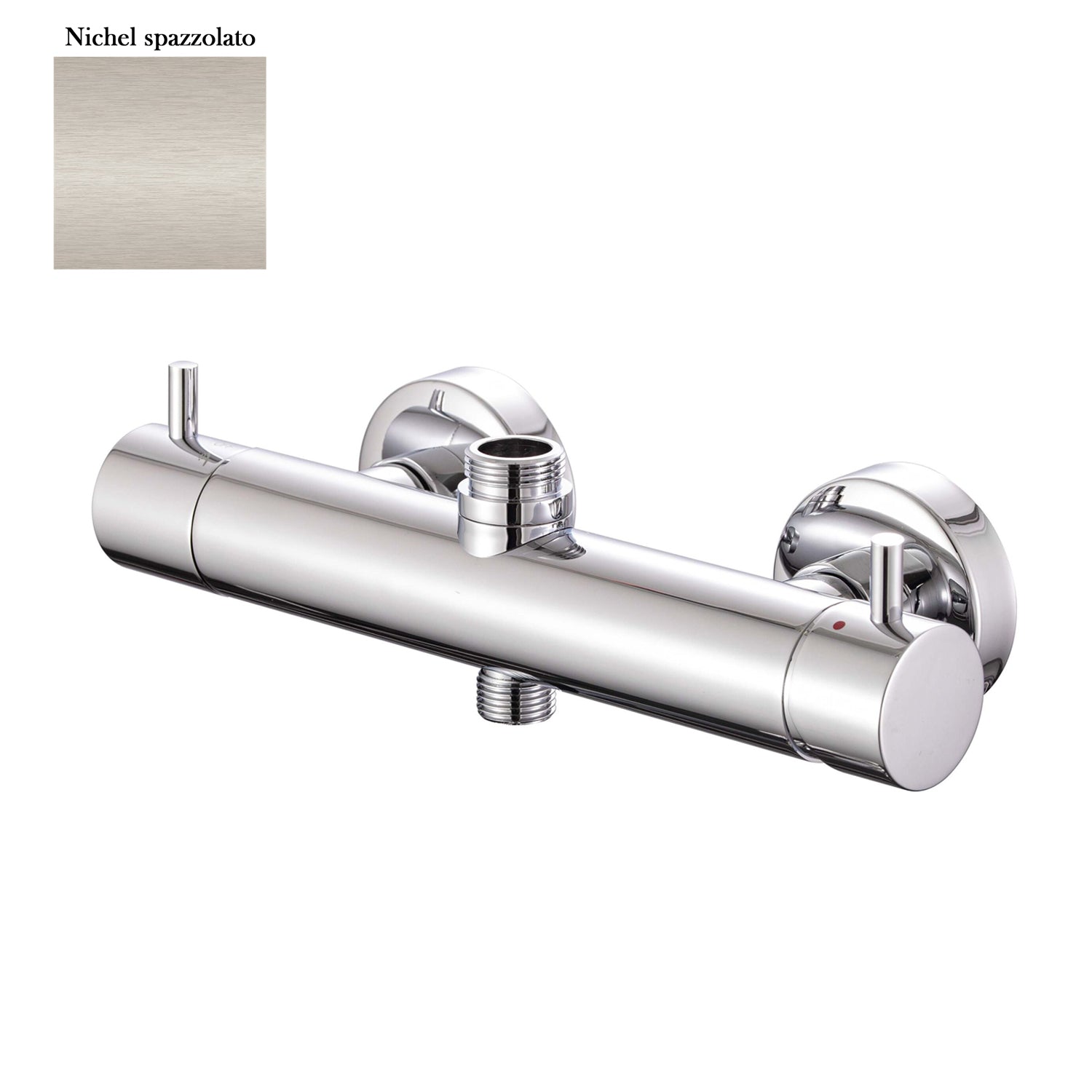 Miscelatore doccia esterno con cartuccia 35mm e deviatore nichel by CeramicStore | Lo specialista del tuo bagno