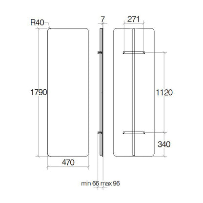 Termoarredo elettrico a muro in acciaio al carbonio collezione Caligo di Lineabeta colore antracite cm 47x179 by CeramicStore | Lo specialista del tuo bagno