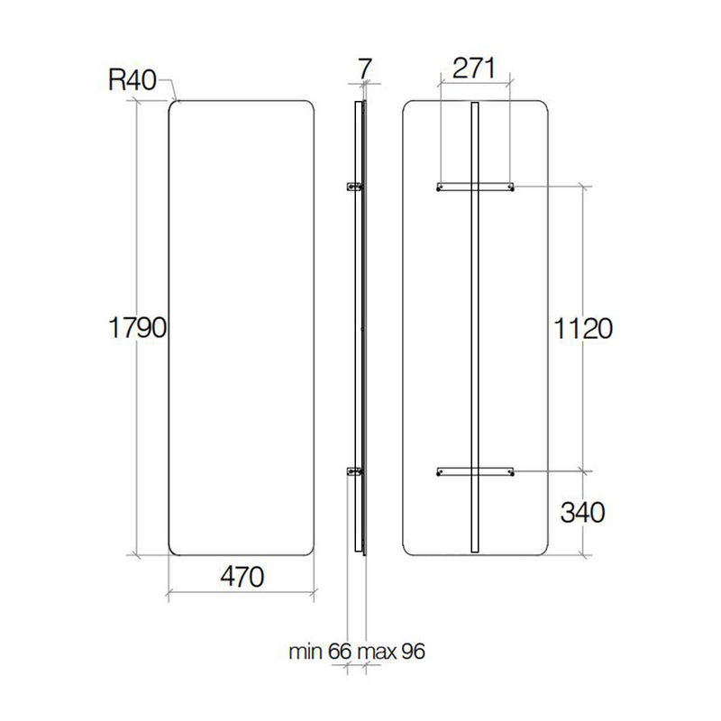 Termoarredo elettrico a muro in acciaio al carbonio collezione Caligo di Lineabeta colore antracite cm 47x179 by CeramicStore | Lo specialista del tuo bagno