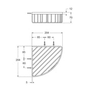 Angoliera porta oggetti in ottone h70mm nero opaco by CeramicStore | Lo specialista del tuo bagno