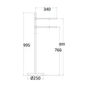 Portasalviette da pavimento in ottone altezza 100cm by CeramicStore | Lo specialista del tuo bagno
