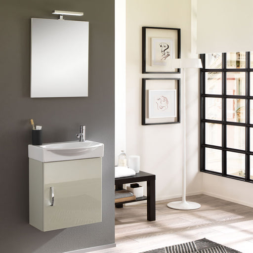 Mobile bagno sospeso Mini42 cm 42x190x29,5 laccato lucido grigio nuvola by CeramicStore | Lo specialista del tuo bagno