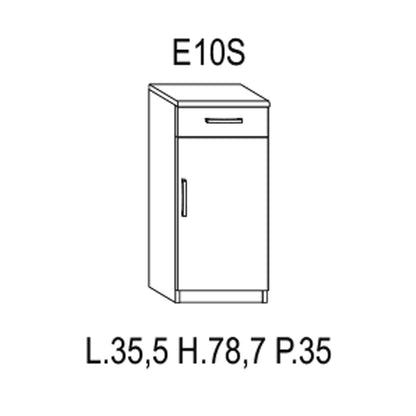 Mobile bagno multiuso 35,5x78,7x35 cm laccato lucido bianco by CeramicStore | Lo specialista del tuo bagno