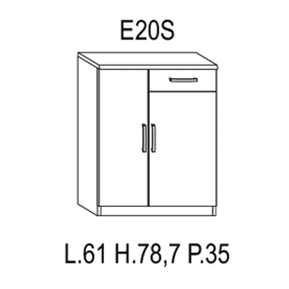 Mobile bagno multiuso 61x78,7x35 cm laccato lucido bianco by CeramicStore | Lo specialista del tuo bagno