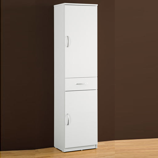 Mobile bagno multiuso 45,5x180,7x35 cm laccato lucido bianco a 5 ripiani by CeramicStore | Lo specialista del tuo bagno