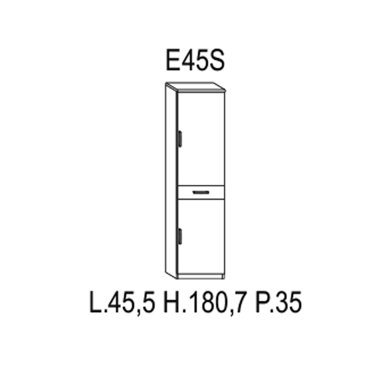 Mobile bagno multiuso 45,5x180,7x35 cm laccato lucido bianco a 5 ripiani by CeramicStore | Lo specialista del tuo bagno