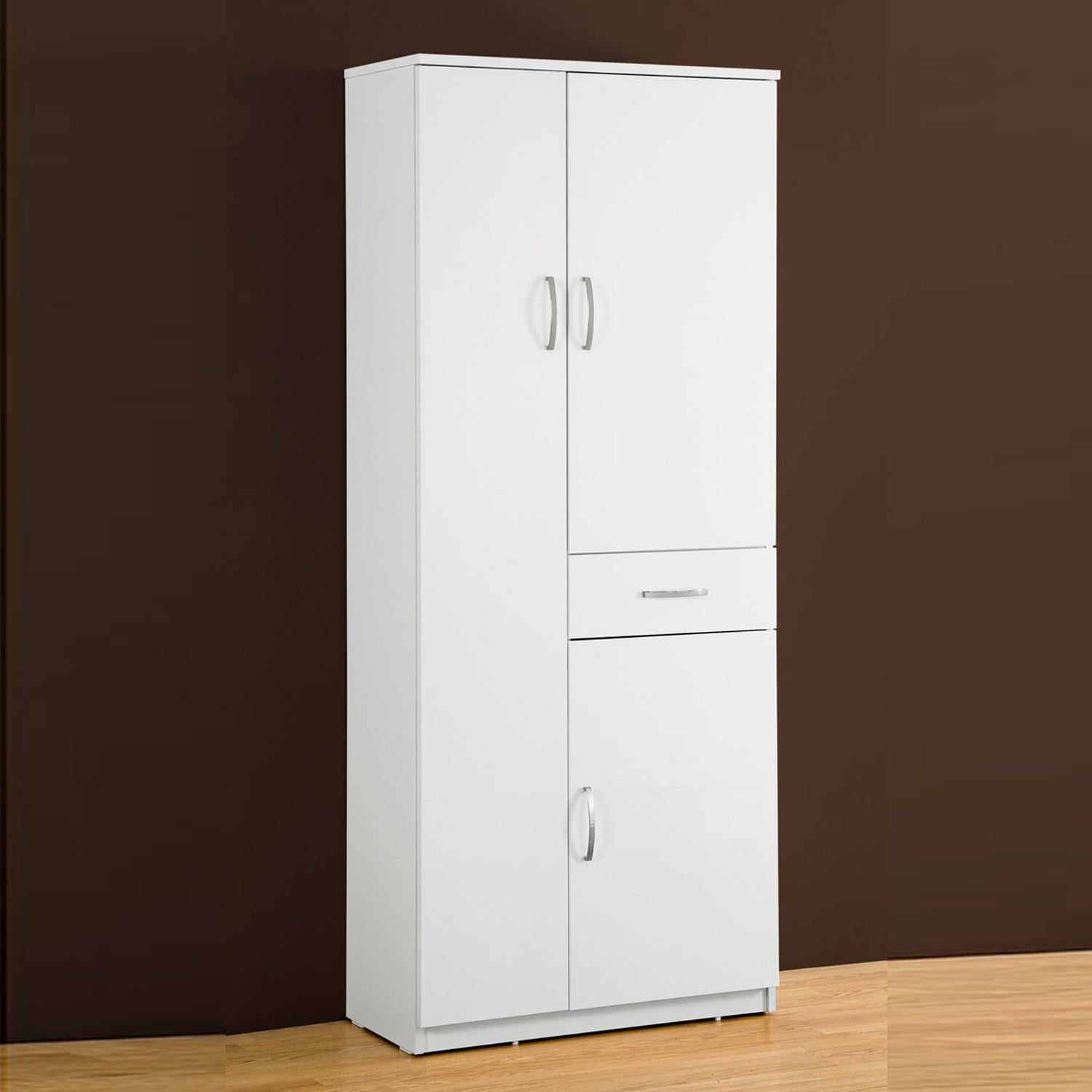 Mobile bagno multiuso 75x180,7x35 cm laccato lucido bianco a 8 ripiani by CeramicStore | Lo specialista del tuo bagno