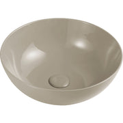 Lavabo da appoggio tondo Slim ceramica sabbia diametro 33 cm e altezza 14 cm