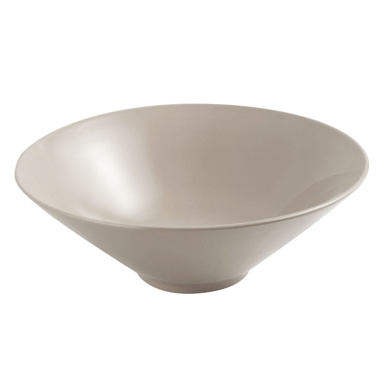 Lavabo da appoggio tondo Slim ceramica sabbia diametro 40