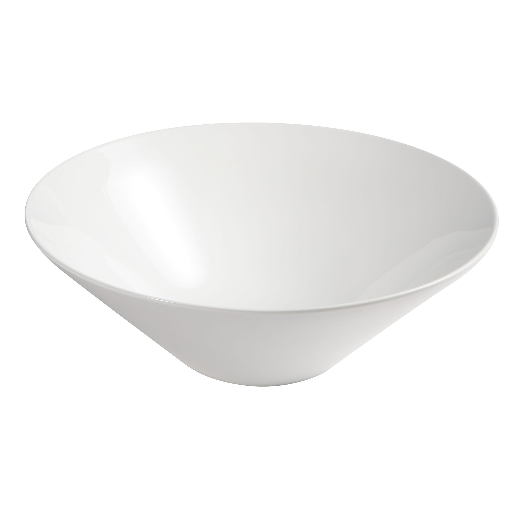 Lavabo da appoggio tondo Slim ceramica bianca diametro 40