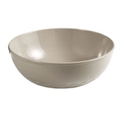 Lavabo da appoggio tondo Slim ceramica sabbia diametro 33 cm e altezza 14 cm