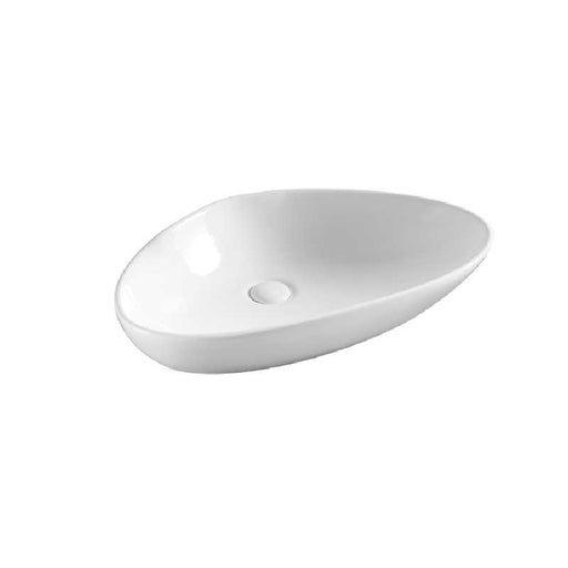 Lavabo d'appoggio design moderno ceramica bianca 58
