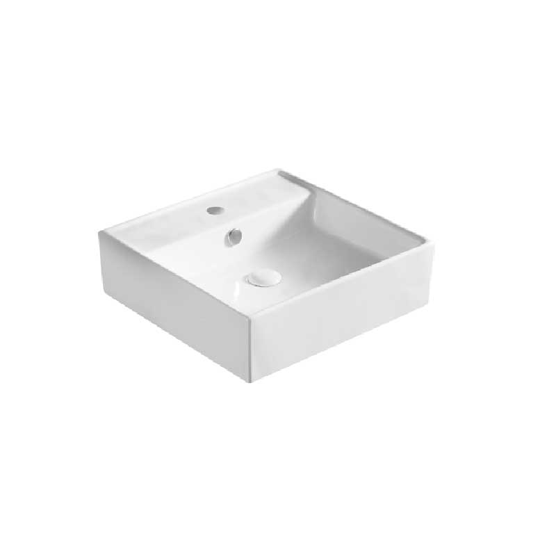 Lavabo d'appoggio o sospeso quadrato 46