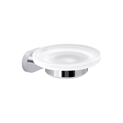 Portasapone a parete Gedy Bernina in vetro e acciaio inox cromato by CeramicStore | Lo specialista del tuo bagno