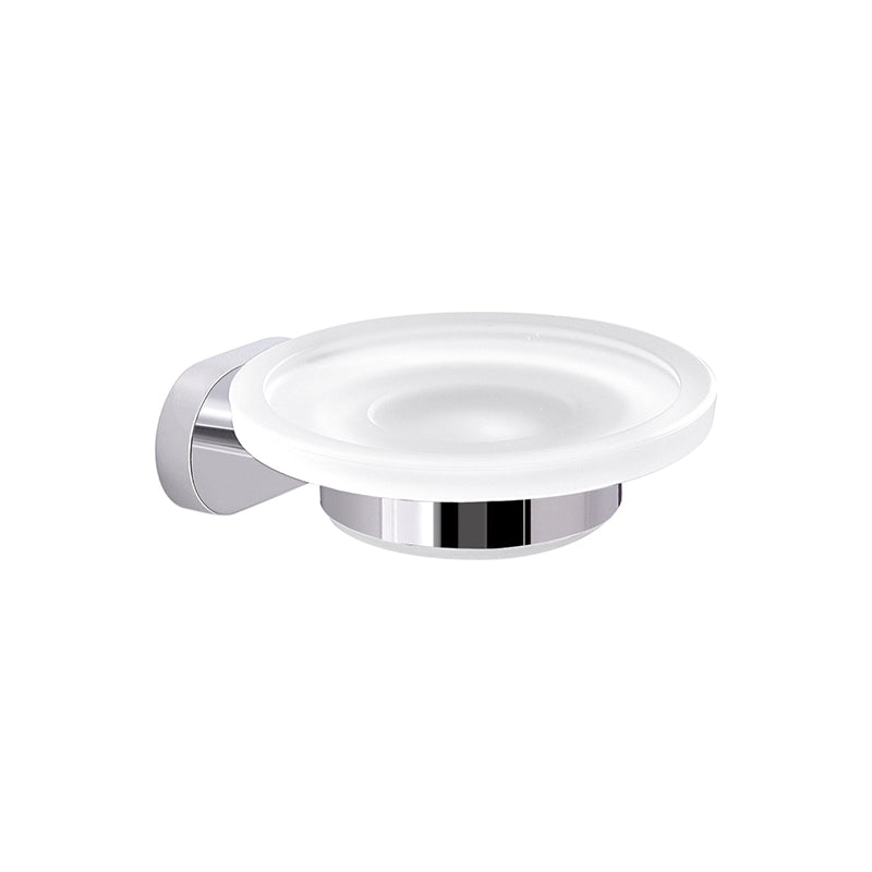 Portasapone a parete Gedy Bernina in vetro e acciaio inox cromato by CeramicStore | Lo specialista del tuo bagno