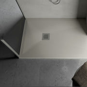 Piatto Doccia filopavimento 70x100 Crema in resina effetto pietra Emoji riducibile by CeramicStore | Lo specialista del tuo bagno