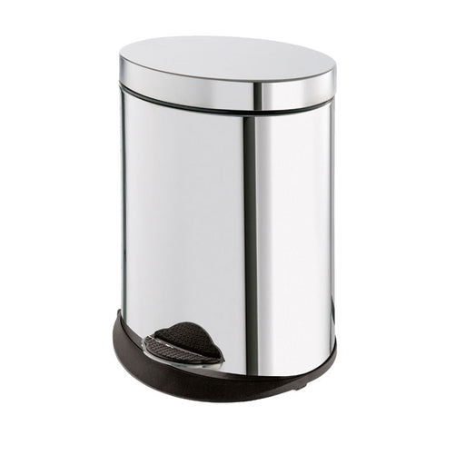 Portarifiuti ovale Gedy 5 lt. in acciaio inox cm 22,8x23,2x30 by CeramicStore | Lo specialista del tuo bagno