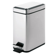 Portarifiuti rettangolare Gedy Argenta 5 lt. in acciaio inox cm 14x29,4x30 by CeramicStore | Lo specialista del tuo bagno