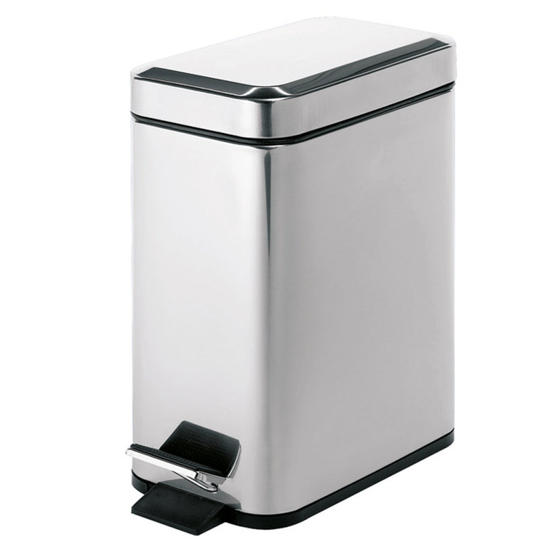 Portarifiuti rettangolare Gedy Argenta 5 lt. in acciaio inox cm 14x29,4x30 by CeramicStore | Lo specialista del tuo bagno